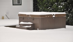 Winter hot tub cover